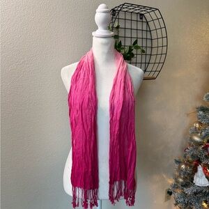 Y2K pink ombré glitter scarf